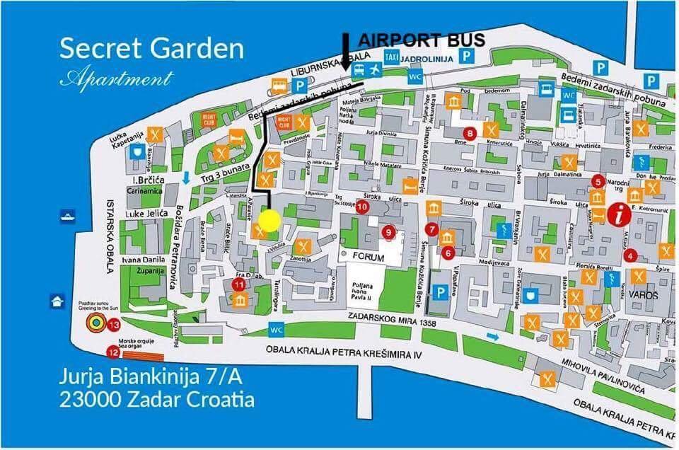 Secret Garden Apartment Zadar Bagian luar foto